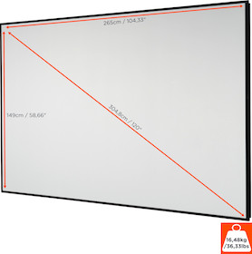 celexon HomeCinema Frame 265 x 149 cm, 120" - Dynamic Slate ALR