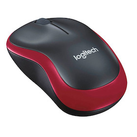Logitech M185 Maus, kabellos, Geeignet für Rechts- und Linkshänder, rot