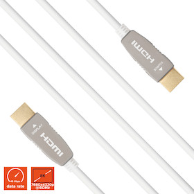 celexon HDMI Glasfaserkabel 48Gbps, 50m, weiß