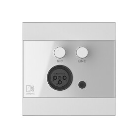 AUDAC WP205 - ARES5A Wandbedienfeld mit Mikrofon- und Line-Eingang, weiss