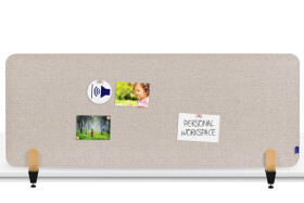 Legamaster ELEMENTS Tischtrennwand akustik 60x160cm beige Klemmen