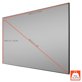 celexon CLR HomeCinema UST Hochkontrast-Rahmenleinwand V2.0 130"