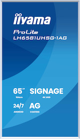 iiyama ProLite LH6581UHSG-1AG 65" 4K UHD Digital Signage-Display mit abnehmbaren Rahmen