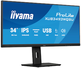 iiyama ProLite XUB3493WQSU-B6 34” Ultra-Wide Monitor mit IPS-Panel-Technologie, PiP, PBP und einem h