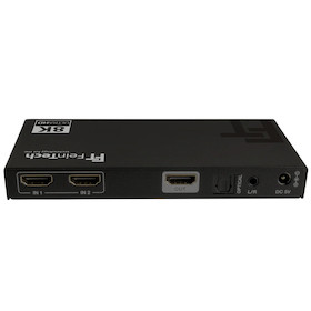 FeinTech SW212 HDMI 2.1 Switch 2 In 1 Out mit Audio Extractor (Toslink & AUX)