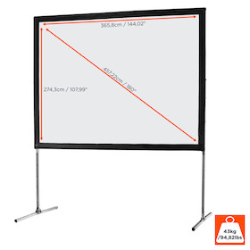 celexon Faltrahmen Leinwand Mobil Expert 366 x 274cm, Frontprojektion - Demoware