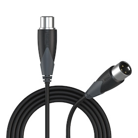 Procab CLA901/15 1x XLR Male auf 1-XLR Female Mikrofonkabel, vergoldete Kontakte, Länge 15m, schwarz