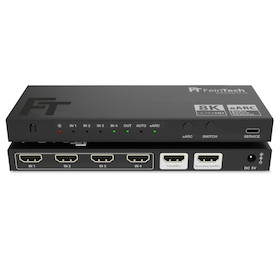 Feintech AX340 HDMI 2.1 Audio Extractor 4 In 1 Out für eARC-Soundbar | eARC-TV
