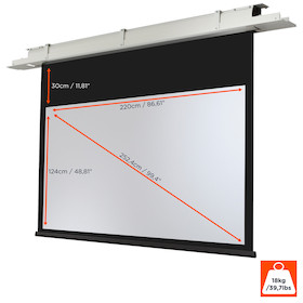 celexon Deckeneinbau Leinwand Motor Expert - 220 x 124 cm - 16:9 - Gain 1,2