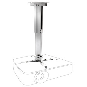 celexon Deckenhalterung universal MultiCel Economy 63100S - silber - 63-100 cm