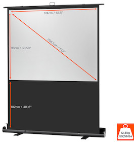 celexon Leinwand Ultramobil Plus Professional 180 x 102 cm