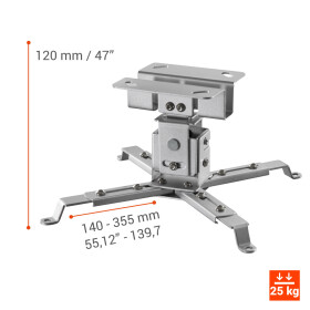 celexon Verlängerungsrohr für Deckenhalterung MultiCel Economy 40-70 cm - silber