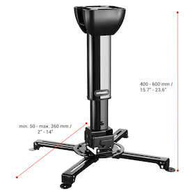 celexon Beamer-Deckenhalterung universal MultiCel Pro 4060 - schwarz - 40-60 cm