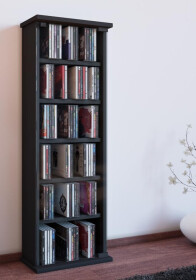 VCM CD / DVD Möbel Vetro - Schrank / Regal in 7 Farben: schwarz
