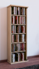 VCM CD / DVD Möbel Vetro - Schrank / Regal in 7 Farben: sonoma-eiche (sägerau)