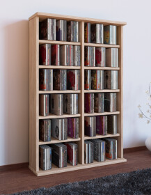VCM CD / DVD Möbel Ronul - Schrank / Regal ohne Glastür in 7 Farben: sonoma-eiche (sägerau)