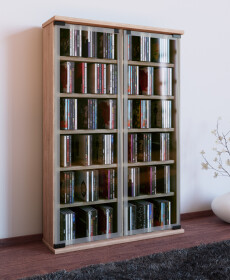 VCM CD / DVD Möbel "Galerie" | Schrank / Regal Sonoma-eiche (sägerau)