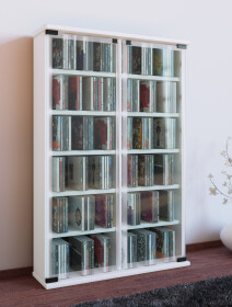 VCM CD / DVD Möbel "Galerie" | Schrank / Regal weiss