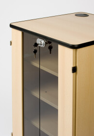 Liesegang Medienschrank Basic buche mit Glastür
