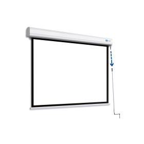 DELUXX Professional Classic Kurbelleinwand Mattweiß Vision - 1:1 - 210x210 cm