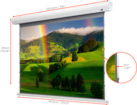 celexon 135" HomeCinema Motorleinwand Tension 298 x 168 cm - Dynamic Slate ALR