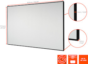 celexon HomeCinema Frame 300 x 169 cm, 135" - Dynamic Slate ALR