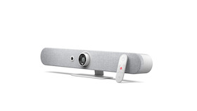 Logitech Rally Bar Mini All-in-one-Videobar für kleine Räume - 4K, 30fps, 4xZoom, 120°, weiß