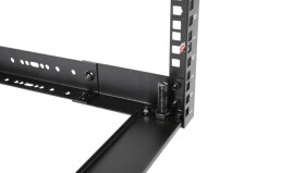 Caymon OPR306A/B | 19" 6HE Rack, offene Ausführung, tiefenverstellbar von 300-450mm, schwarz