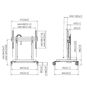 Vogels RISE 5205 Display-Lift schwarz