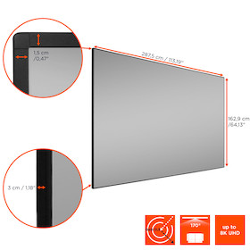 celexon CLR HomeCinema UST Hochkontrast-Rahmenleinwand V2.0 130"