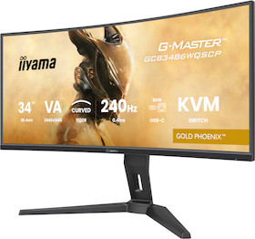 iiyama G-MASTER GCB3486WQSCP-B1 34" Gold Phoenix Curved Monitor mit 240Hz Bildwiederholfrequenz & 0.