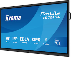 iiyama ProLite TE7515A-B1AG 75" 4K UHD Google EDLA-zertifiziertes interaktives Display