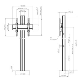 Vogels Bodenständer FM1844S - Max. Bildschirmgröße 65"