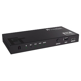 FeinTech SW212 HDMI 2.1 Switch 2 In 1 Out mit Audio Extractor (Toslink & AUX)