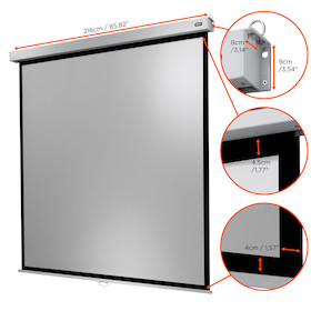 celexon Leinwand Rollo Professional Plus 200 x 200 cm - 111"