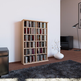 VCM CD / DVD Möbel Ronul - Schrank / Regal ohne Glastür in 7 Farben: sonoma-eiche (sägerau)