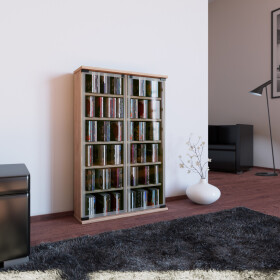 VCM CD / DVD Möbel "Galerie" | Schrank / Regal Sonoma-eiche (sägerau)