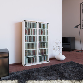 VCM CD / DVD Möbel "Galerie" | Schrank / Regal weiss