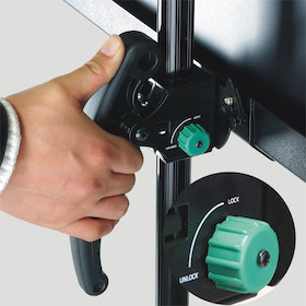 DELUXX Advanced Stativleinwand inkl. Keystone zur Trapezkorrektur - 1:1 - 152x152 cm - 85''