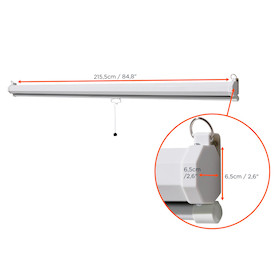 celexon basic line Rolloleinwand 200 x 150cm,Leinwand Format 16:9 , Heimkino Leinwand, Beamerleinwan