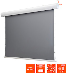 celexon 135" HomeCinema Motorleinwand Tension 298 x 168 cm - Dynamic Slate ALR
