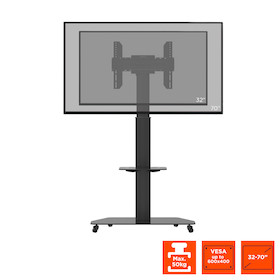 celexon Professional höhenverstellbarer Display Rollwagen Adjust-3770MP