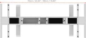 celexon höhenverstellbarer Schreibtisch Pro eAdjust-58123 - weiß, inkl. Tischplatte 125 x 75 cm