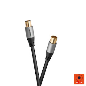 celexon IEC TV Antennenkabel 1,0m - Professional Line