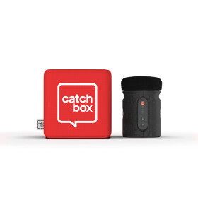 Catchbox Plus System mit Wurfmikrofon, Clip, kabellosem Ladegerät und Dock