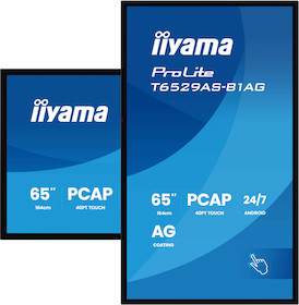 iiyama ProLite T6529AS-B1AG Interaktives 65" All-in-One-PCAP-Display für intelligente Räume für die