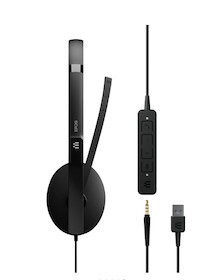 EPOS ADAPT 165T USB II - schnurloses Dual Headset mit USB-A + Klinkenstecker 3,5 mm | zertifiziert f