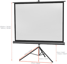 celexon Stativleinwand Economy 244 x 183 cm