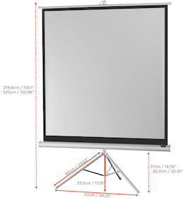 celexon Stativleinwand Economy 219 x 219 cm - White Edition