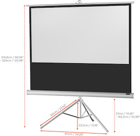celexon Stativleinwand Economy 219 x 123 cm - White Edition